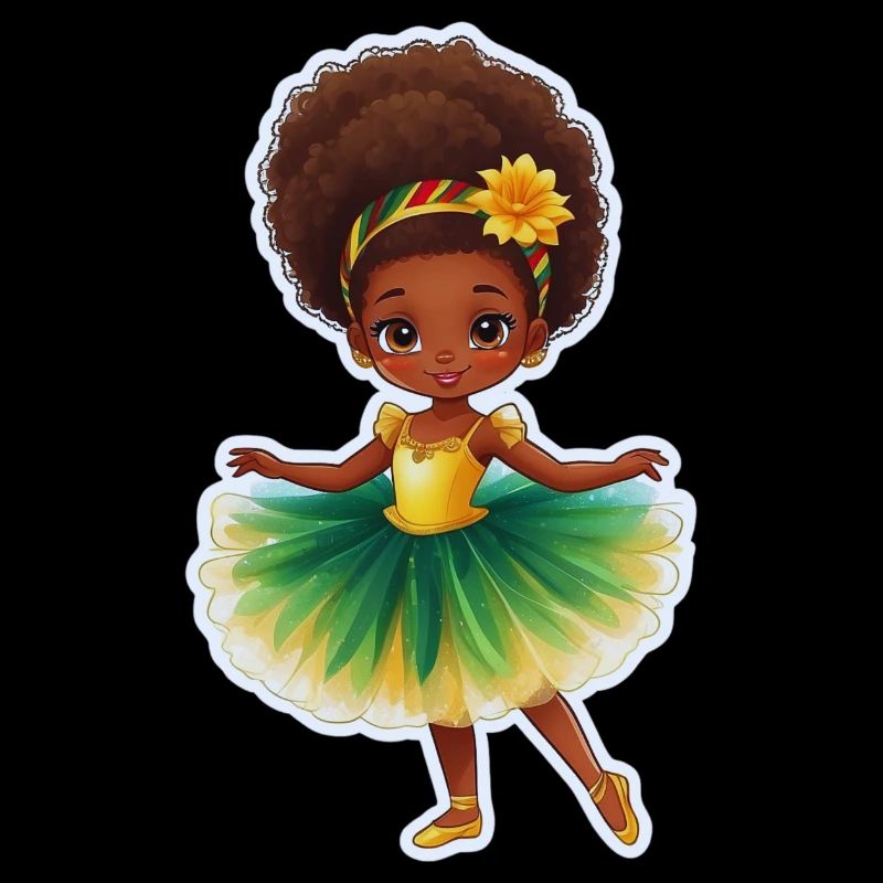 Ballerina Kind Geschenkidee Afrolocken