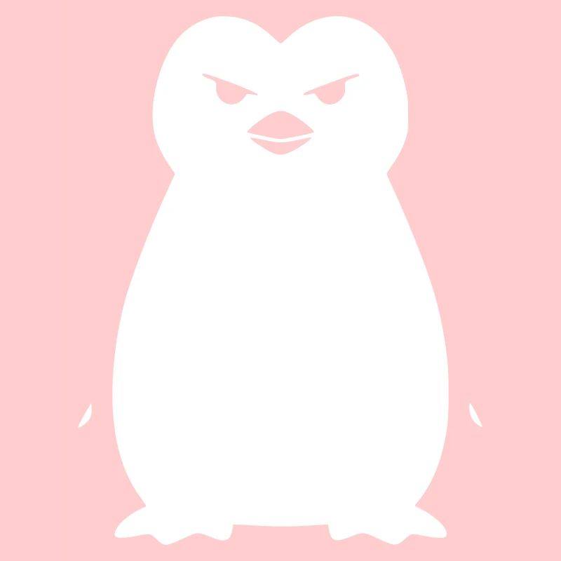 Pinguin Stencil: Boldes Grunge-Statement