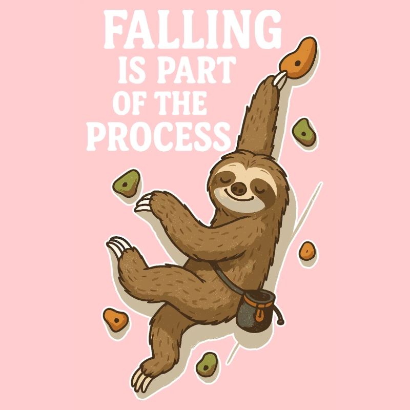 Bouldering Sloth – Falling is part of the Process