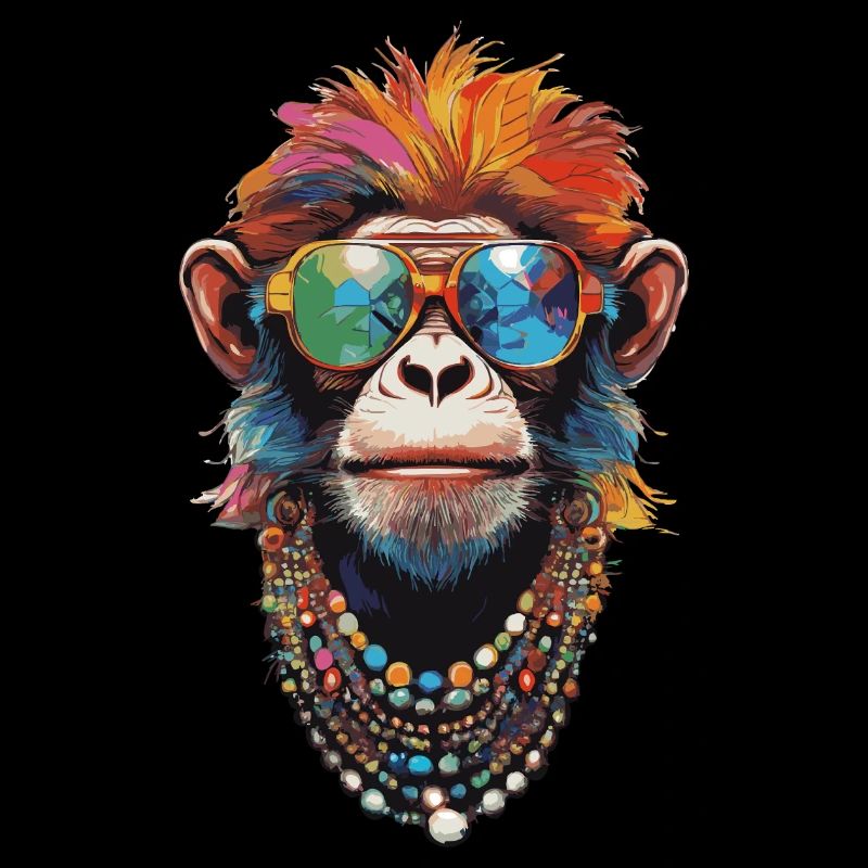 Singe coloré