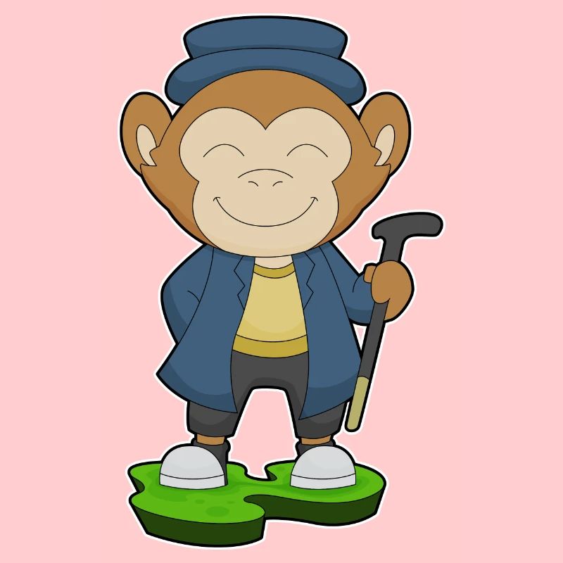 Bâton de marche Monkey Pensioner