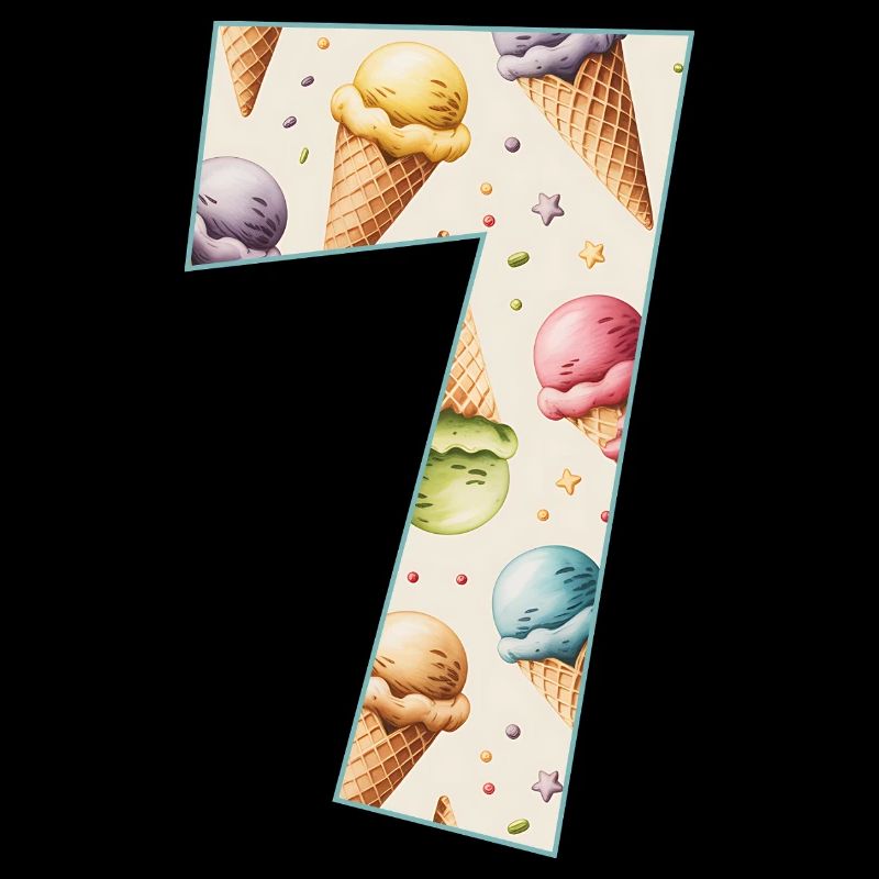 GLACE NUMÉRO 7 ANS GLACE 7E ANNIVERSAIRE