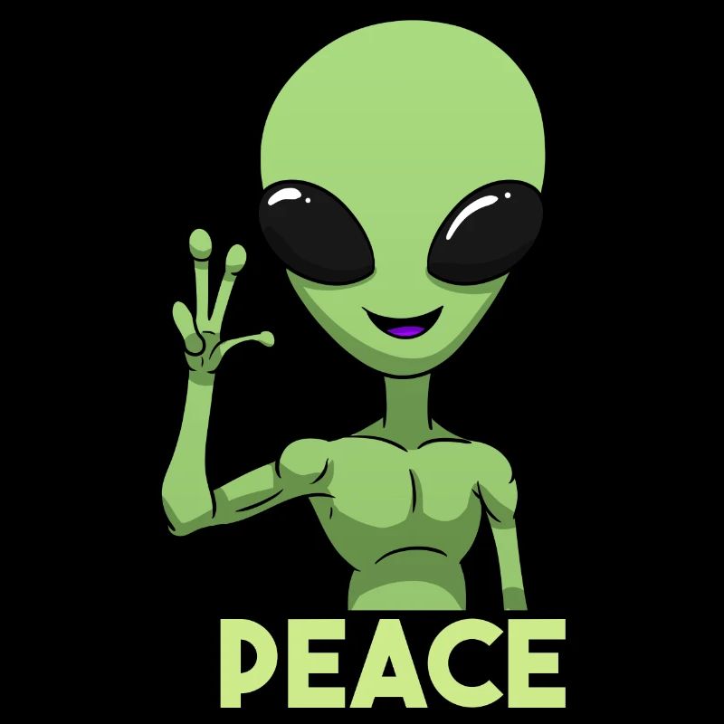 Peace Alien Friedenszeichen