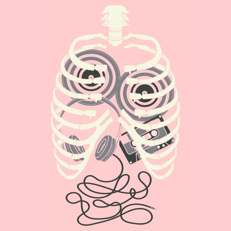 DJ Skeleton Costume Walkman Cassette Techno Music