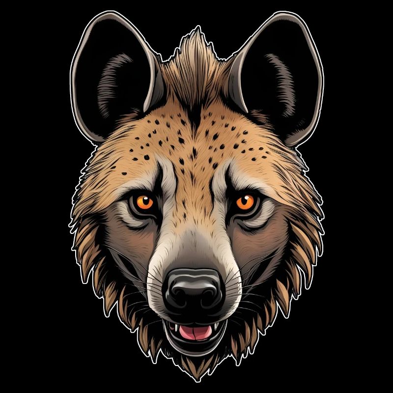 Der sympathische Kopf einer Hyäne