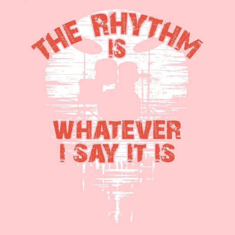 Drumset silhouette with reflection funny saying