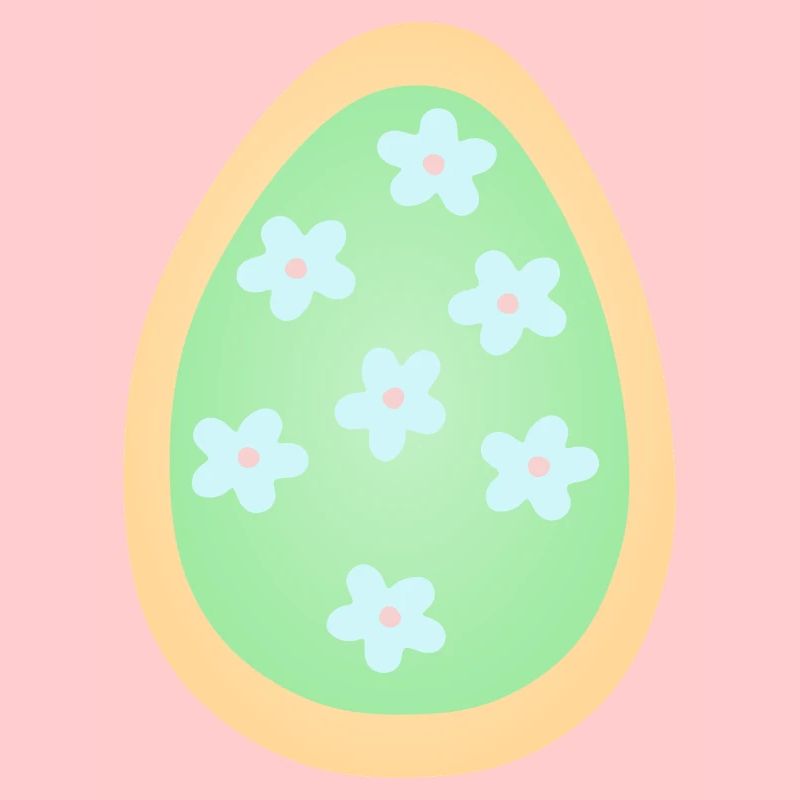 Pastel Floral Egg Pattern