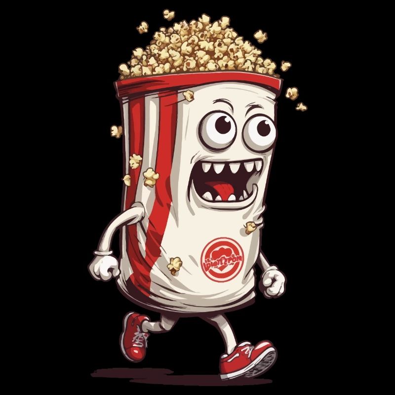 Drôle Popcorn Monster Halloween Design