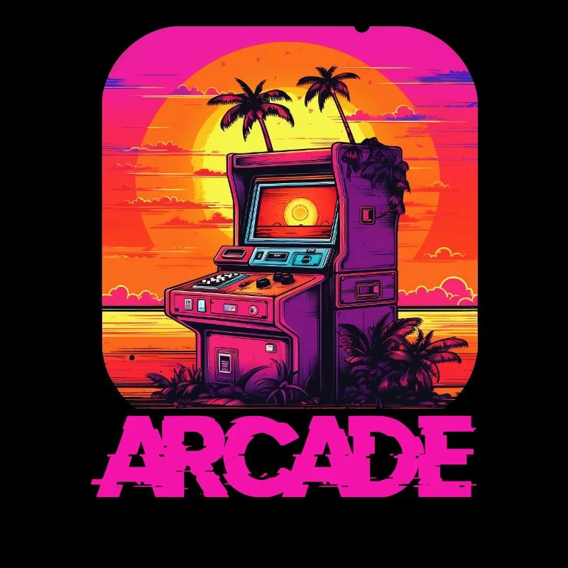 Arcade Gaming Retro Controller Play Game Over