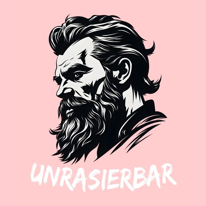 Lustiger Bart Spruch Unrasierbar Wikinger