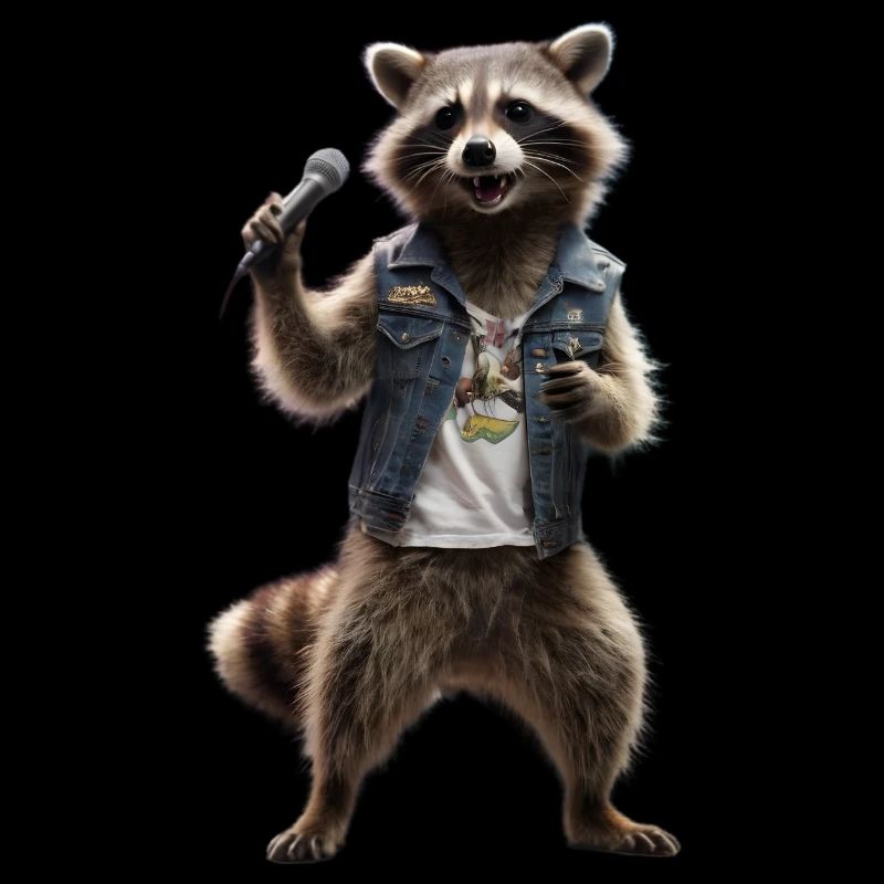 Waschbär-Singmikrofon