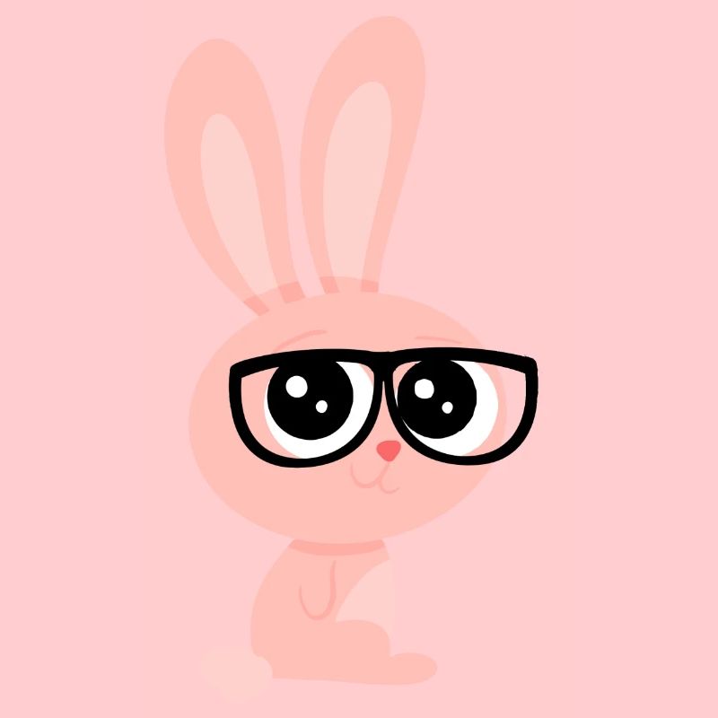 Hase mit Brille
