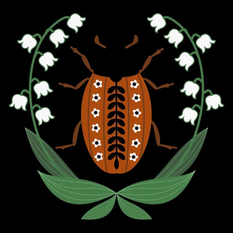 Maikäfer mit Maiglöckchen