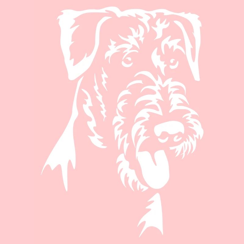 Airedale Terrier Kopf "Black Edition"