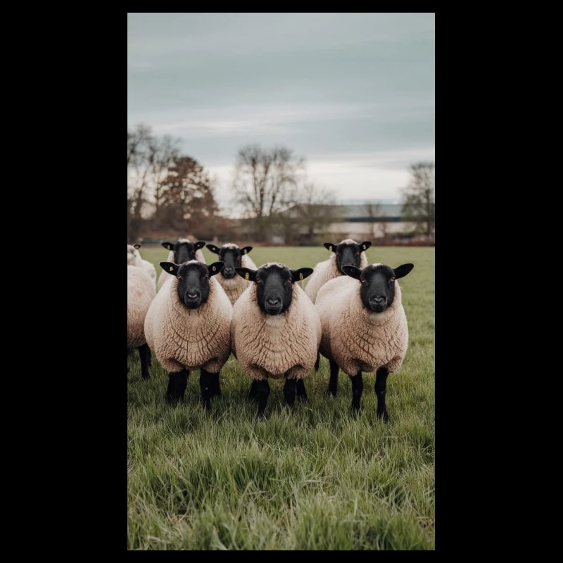 Moutons dans le pré