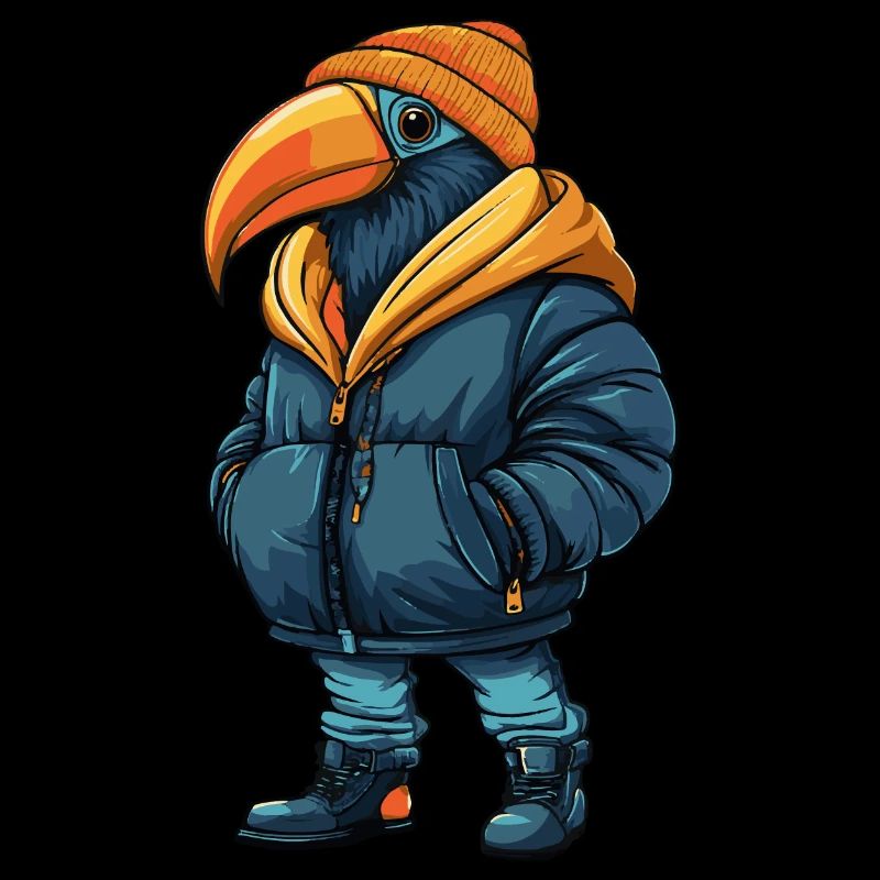 Toucan Oiseau Mode Hiver