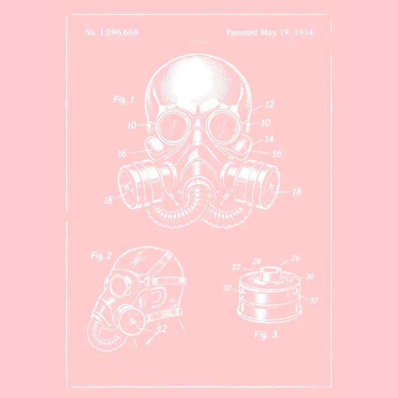 Illustration des Gasmasken-Bauplans
