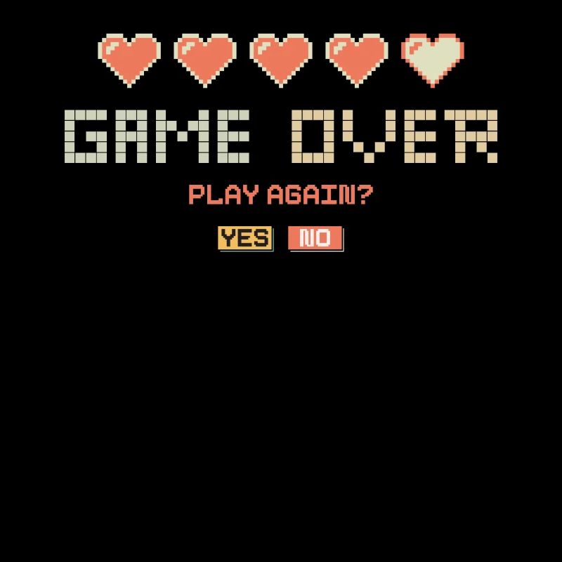 Game Over Lettrage Rétro
