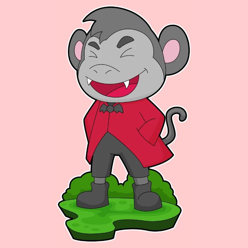 Affe Halloween Vampir