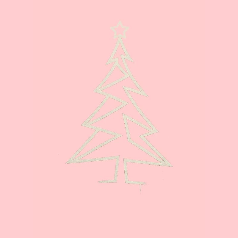 Urban Christmas Tree – Angular One-Line-Art Design