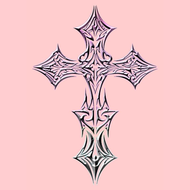 Gradient de croix filigrané orné