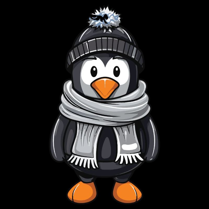 Bande dessinée d’hiver pingouin