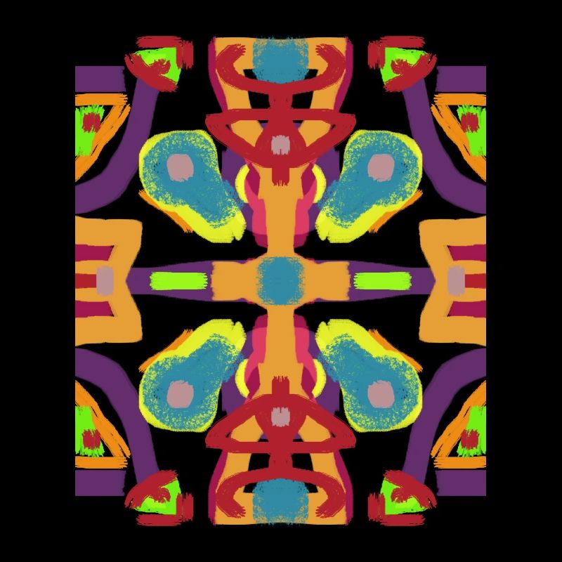 Geometric folk pattern