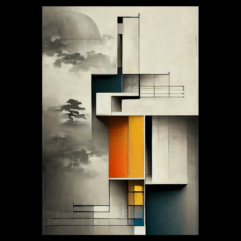 Einzigartiges schmutziges Bauhaus-Muster