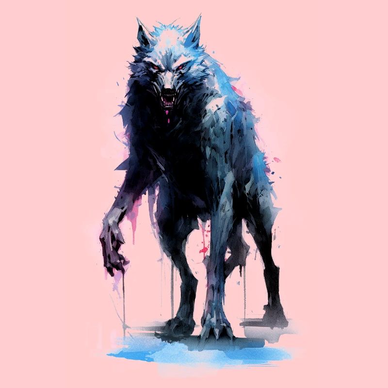 Scary wolf