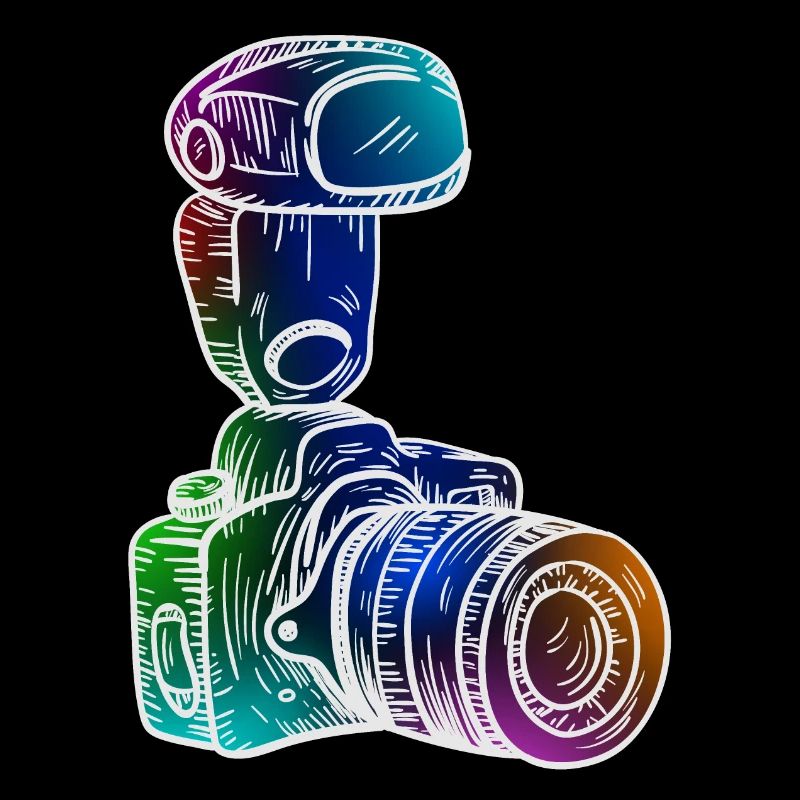 SLR camera with flash
