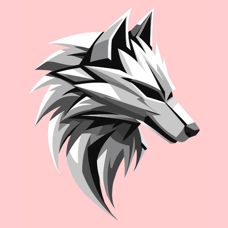 Conception de logo Wolf I Low Poly Art