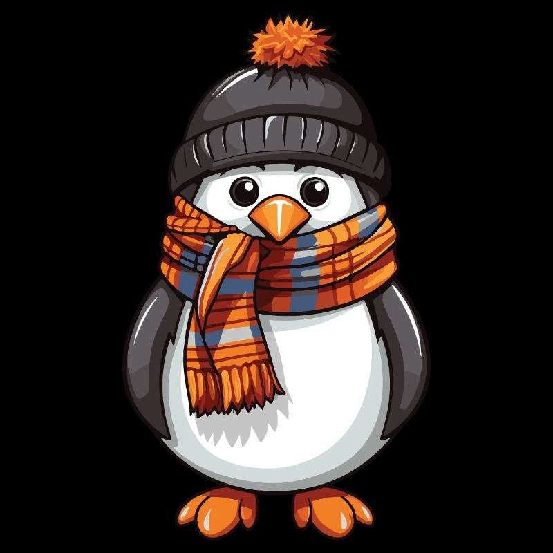 Bande dessinée d’hiver pingouin