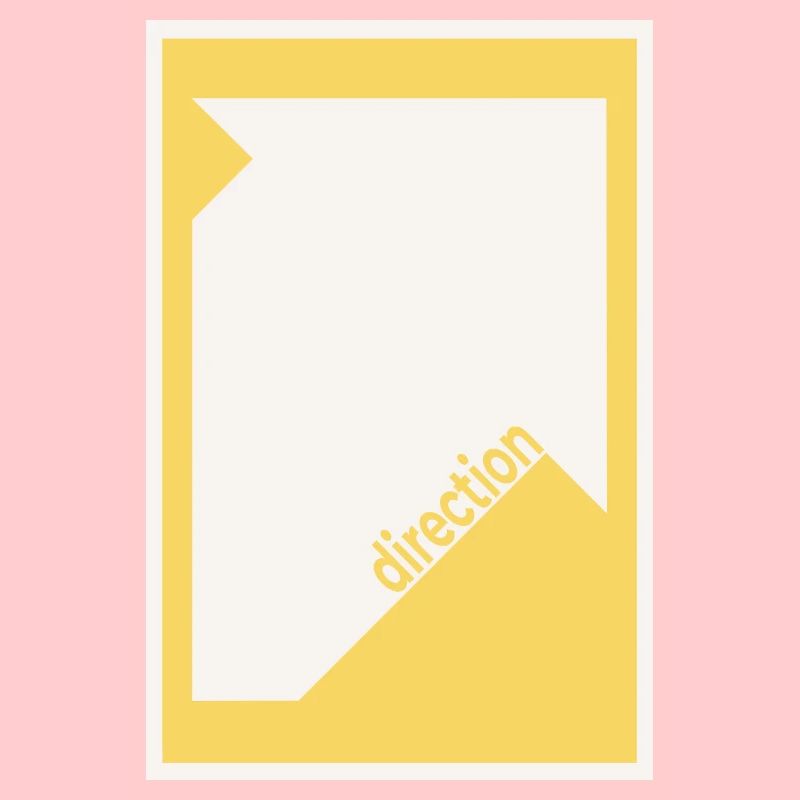Direction Poster Gelb – Bold Minimal Art