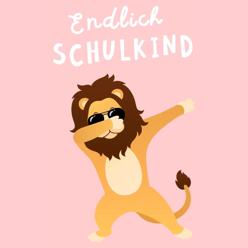 Endlich Schulkind Löwe Einschulung