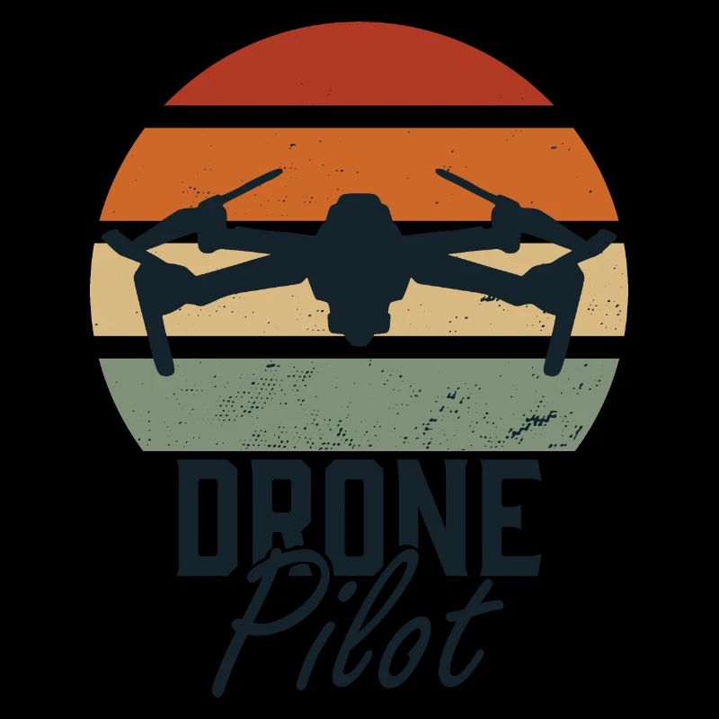Drone Pilot Race Copter Multicopter Flying Retro