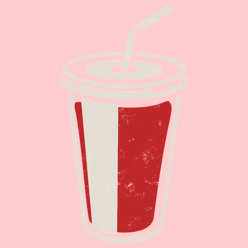 Cola Becher mit Strohhalm - eisgekühlt trinken