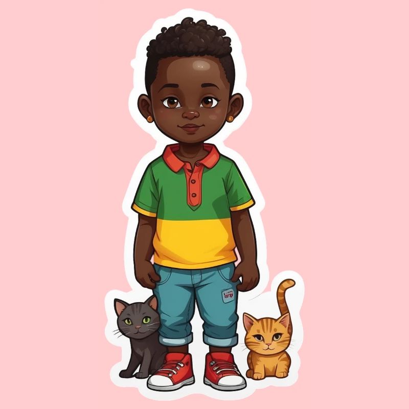 Kind Katze liebhaben Geschenkidee