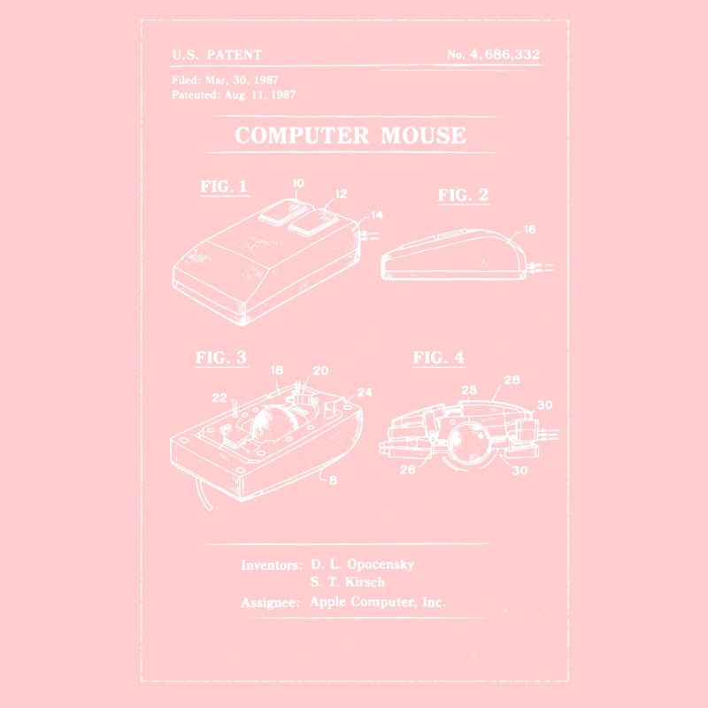 Retro-Computermaus-Bauplan
