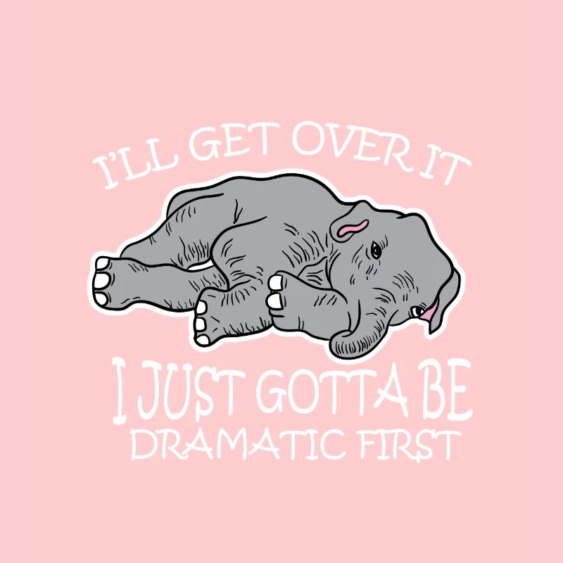 Dramatic Elefant Müde Bockig