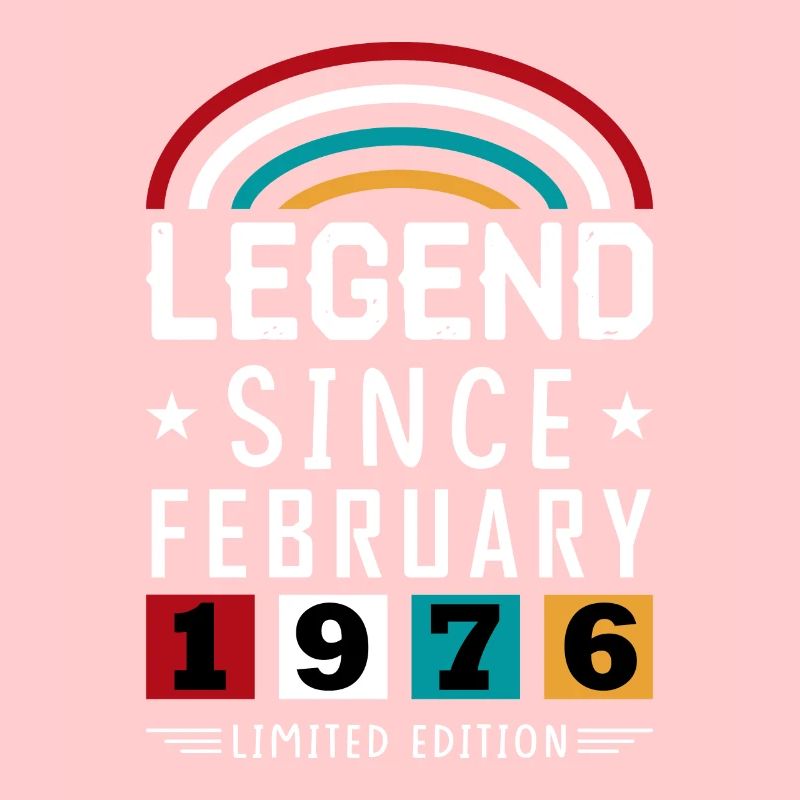 1976 Legend Since Geburtstag Geschenk Februar