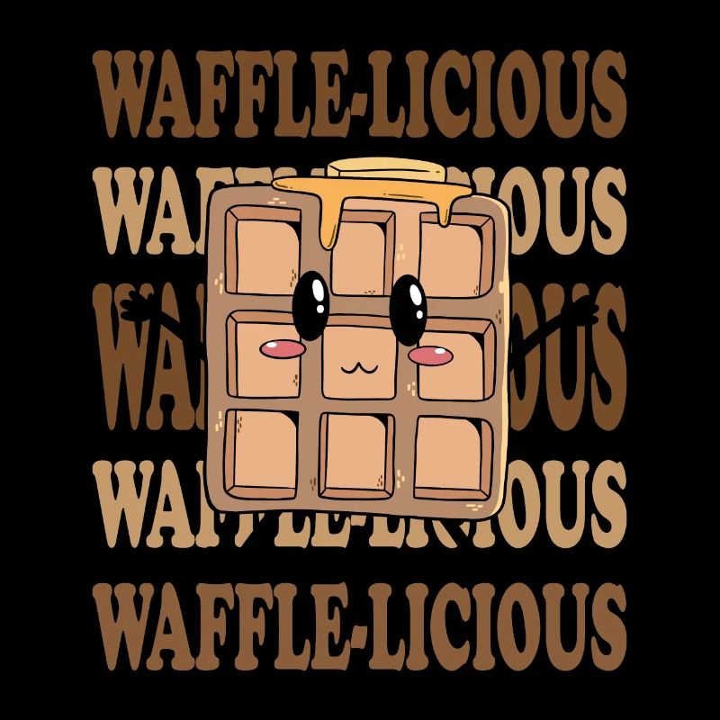Waffle-Licious Funny Saying Sirop Waffle Chef