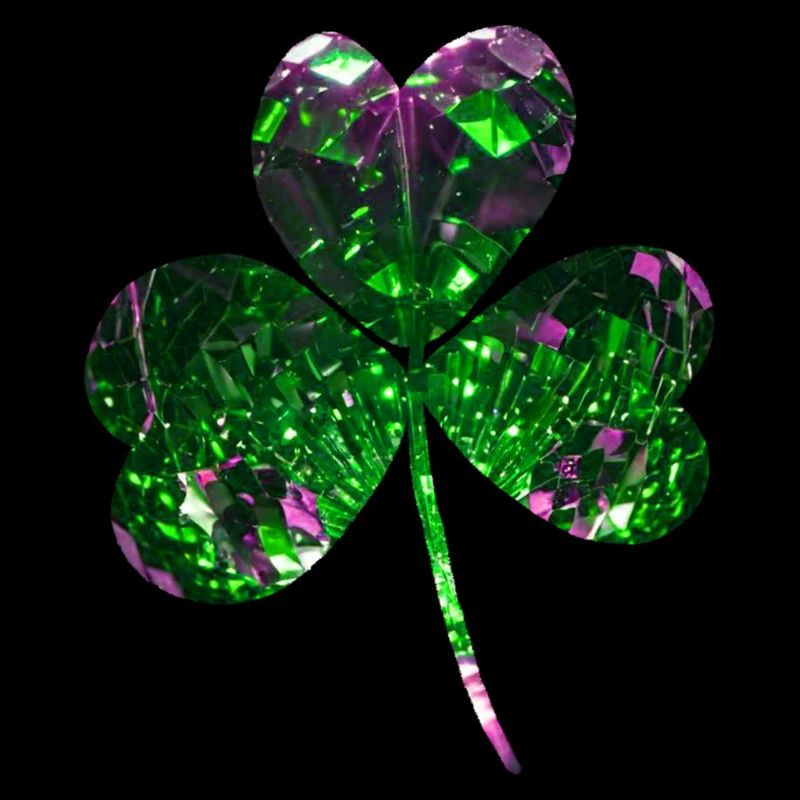 Trèfle, paillettes, trèfle, feuille, vert