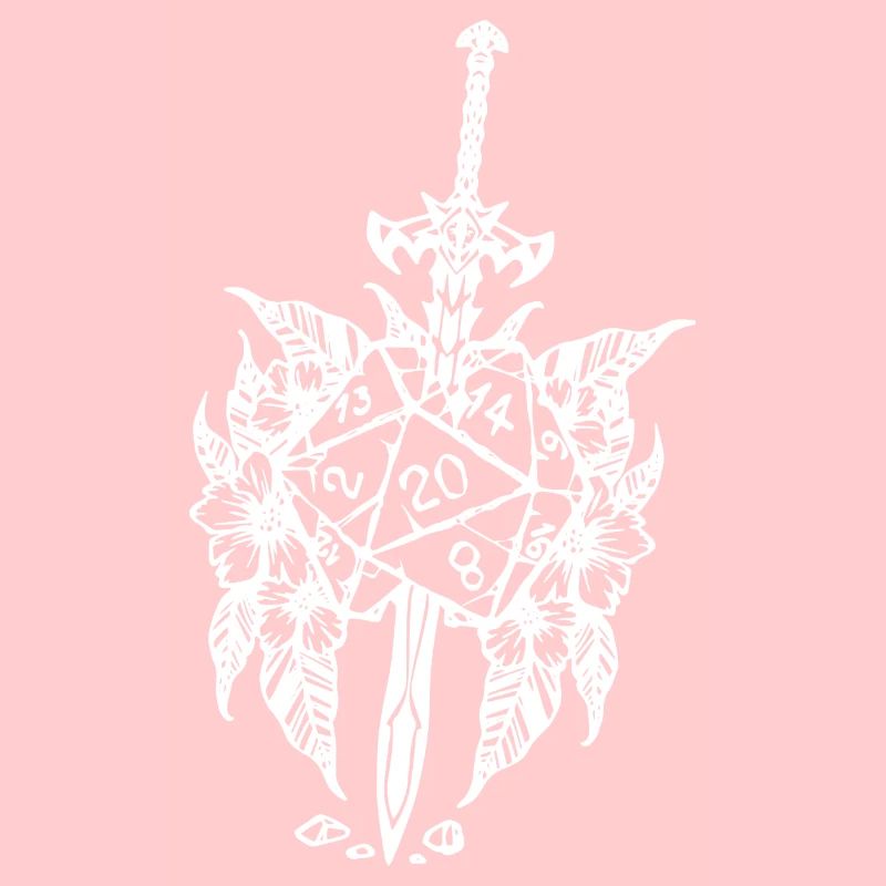 D20 rpg game sword flower