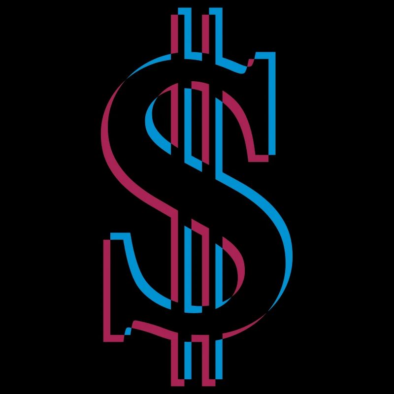 3D effect dollar
