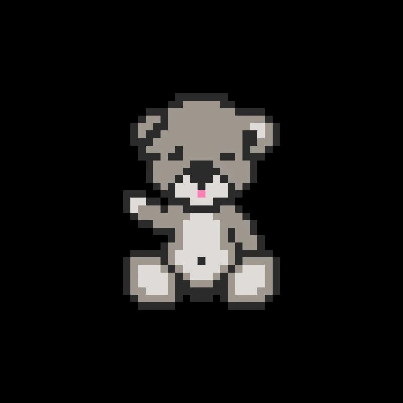 Pixel MiniBear Pastel Black