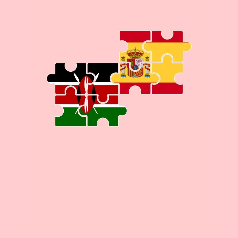 Kenya Espagne Drapeau Espagnol Kenyan