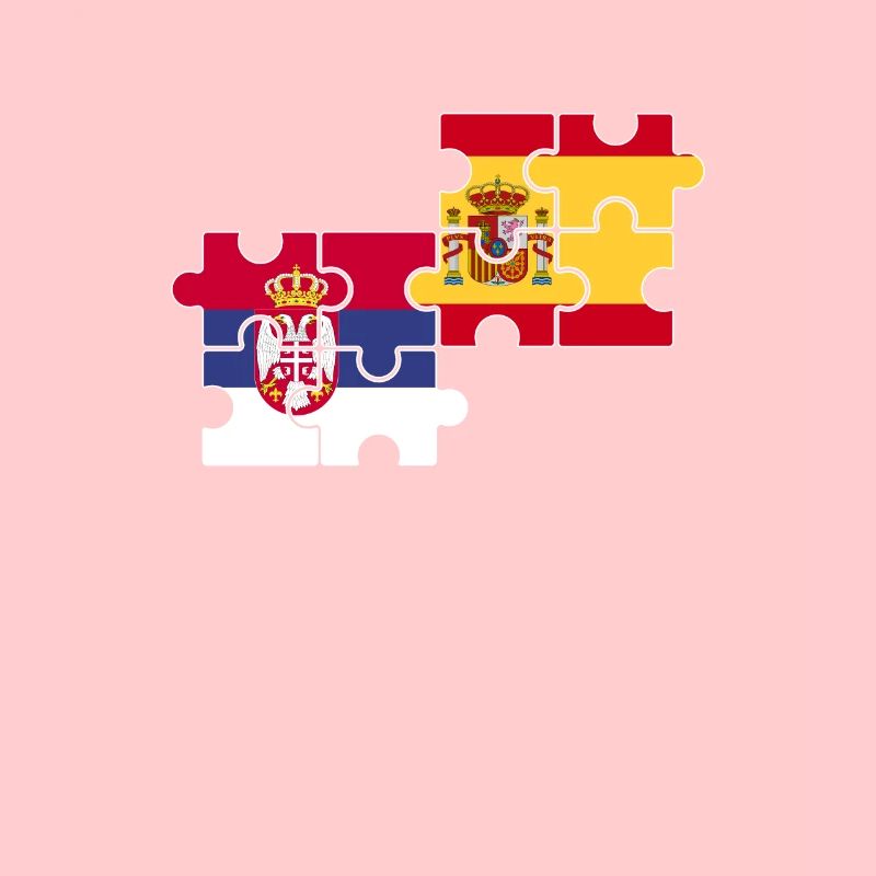 Serbie Espagne drapeau Espagnols Serbe