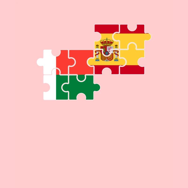 Madagascar Espagne Drapeau Espagnol Malgache