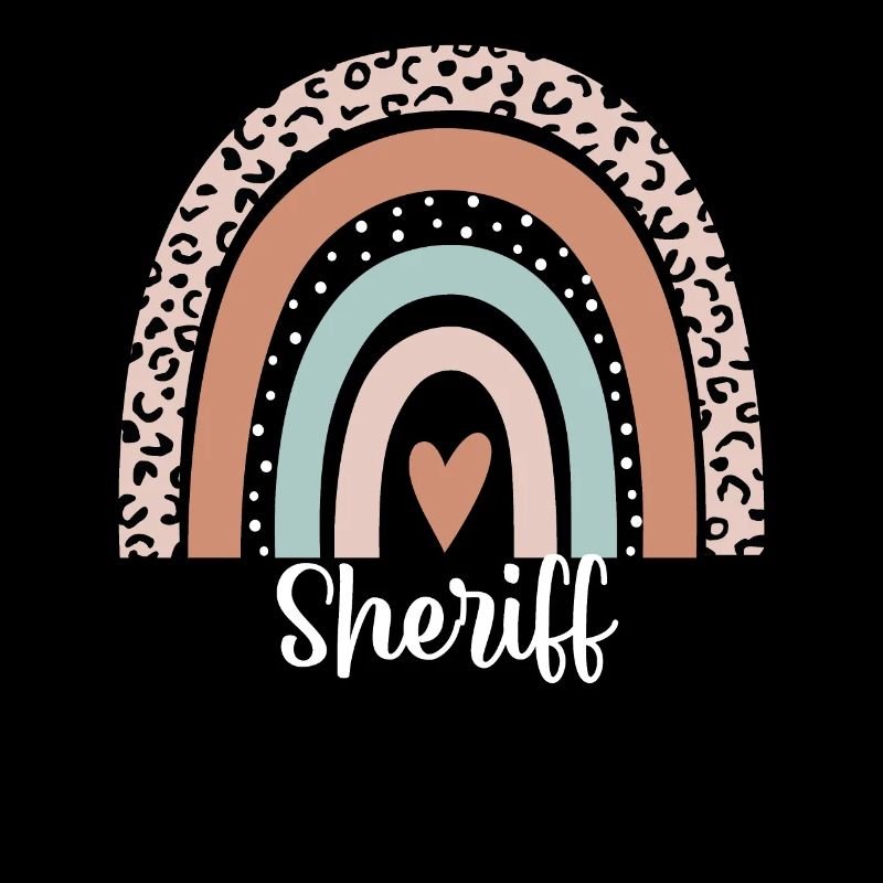 Sheriff Rainbow Leopard Funny Sheriff Appreciation