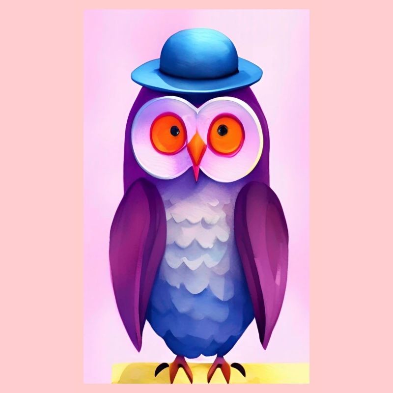Owl with hat